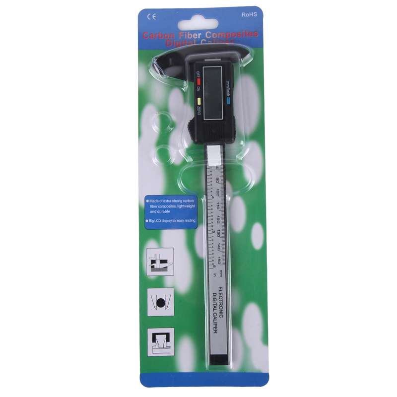 LCD Digital Vernier Caliper/Micrometer, Measure Range: 150 mm (6 inch)(Black)