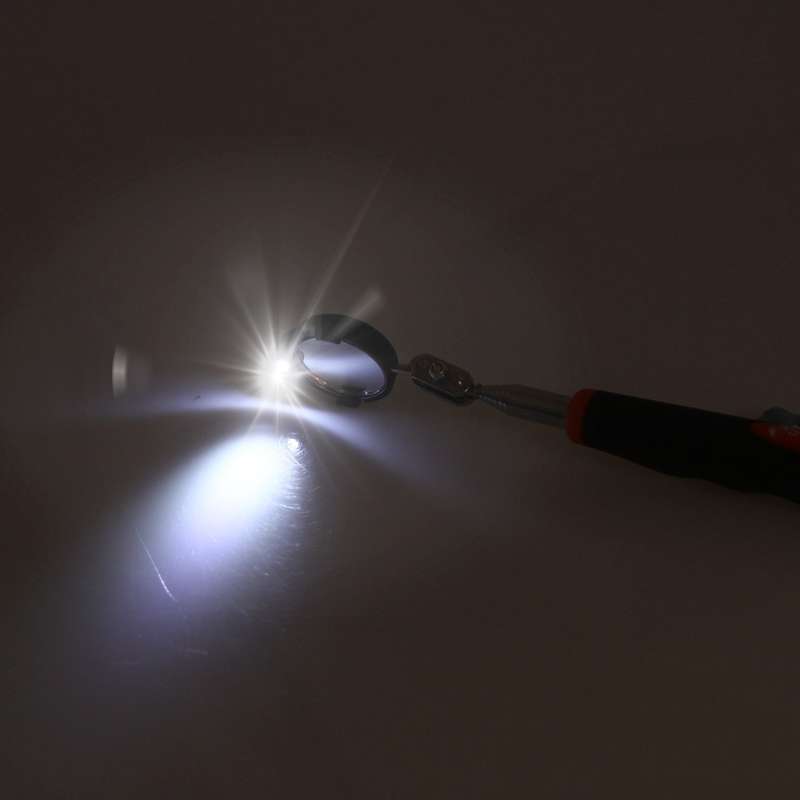 Retractable Vehicle Car Chassis Telescoping Inspection Mirror with 1 PCS 3mm LED Light, Mirror Diame