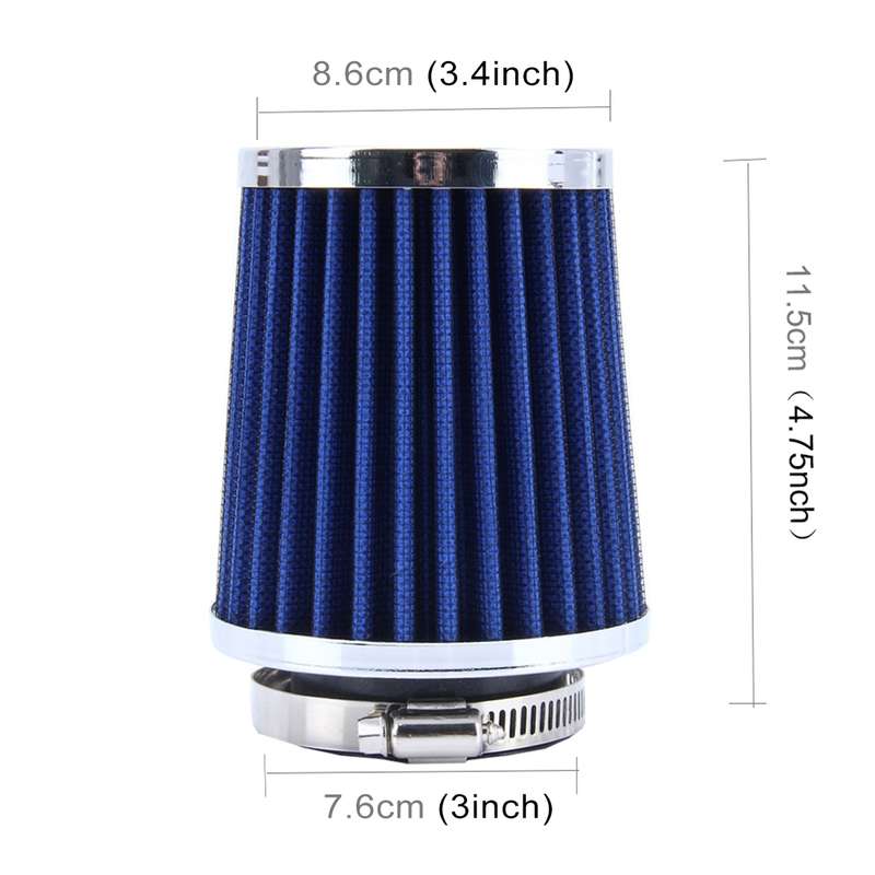 HKS 5cm Universal Mushroom Head Style Air Filter for Car(Blue)