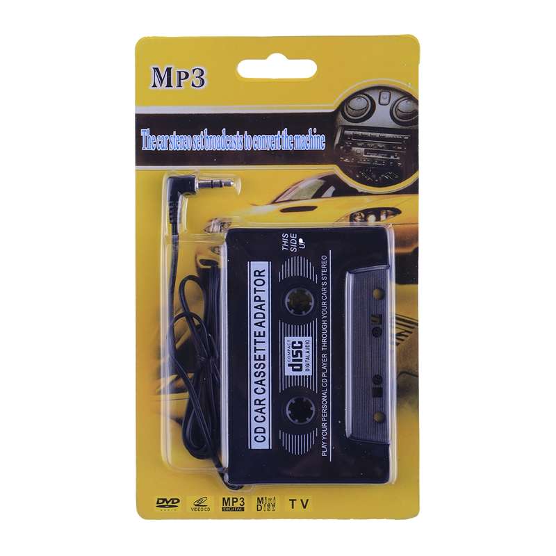 3.5mm Jack Plug CD Car Cassette Stereo Adapter Tape Converter AUX Cable CD Player for iPod / MP3 / M