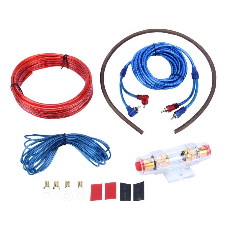 YH-128 1200W Car Amplifier Audio Power Cable Subwoofer Wiring Installation Kit with High Performance