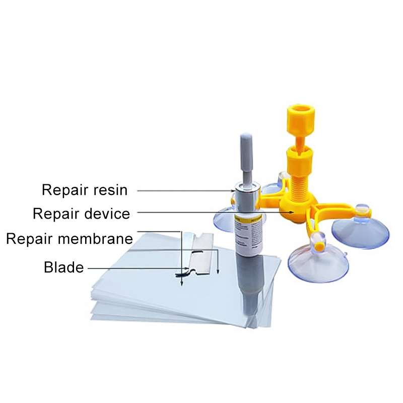 Professional Windscreen Repair Tool Paintless Dent Removal Car Window Windshield Repair Kit Chip Cra