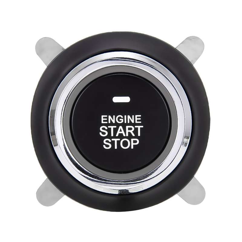 Smart Car Switch Car Engine Start Stop Switch Car Push Start Switch, with RFID Alarm System, Blue Li