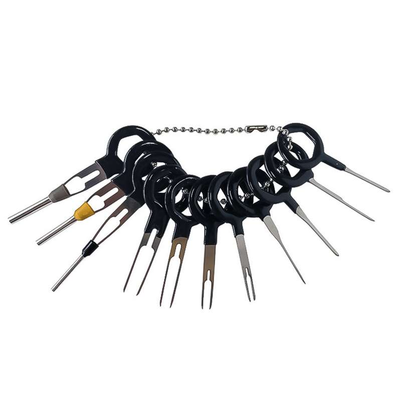 11 PCS Auto Car Plug Circuit Board Wire Harness Terminal Extraction Pick Connector Crimp Pin Back Ne