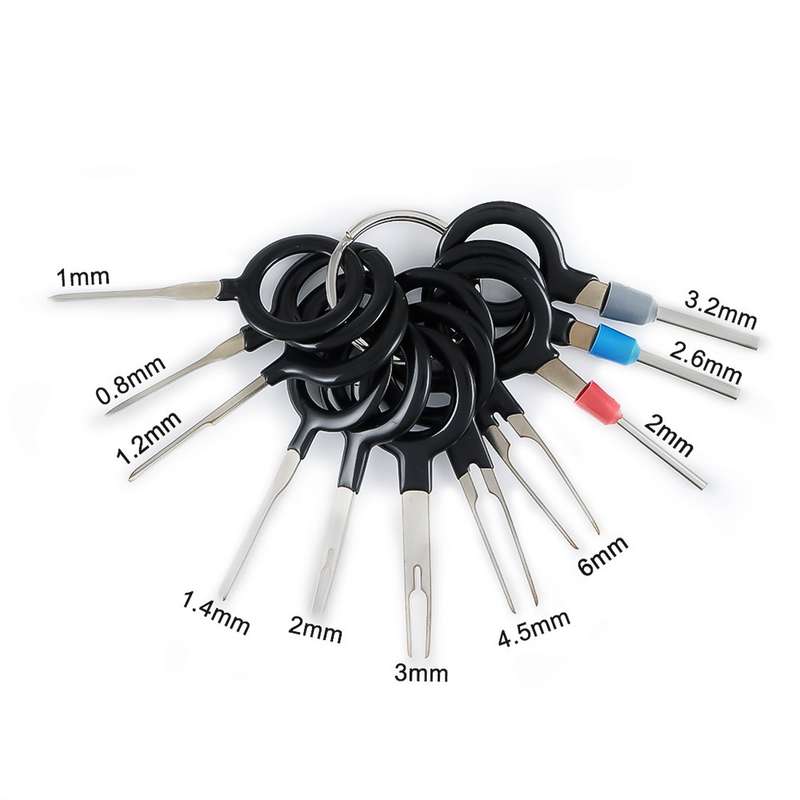 11 PCS Auto Car Plug Circuit Board Wire Harness Terminal Extraction Pick Connector Crimp Pin Back Ne