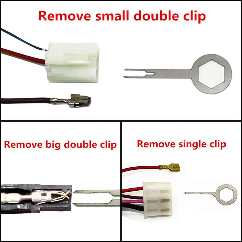 11 PCS Auto Car Plug Circuit Board Wire Harness Terminal Extraction Pick Connector Crimp Pin Back Ne