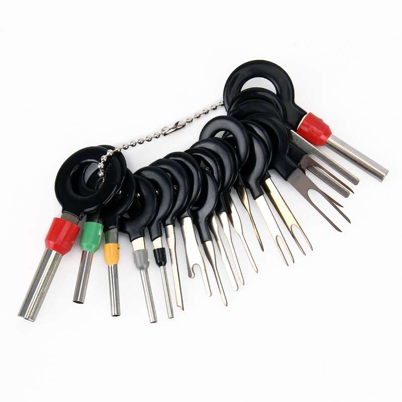 18 PCS Auto Car Plug Circuit Board Wire Harness Terminal Extraction Pick Connector Crimp Pin Back Ne