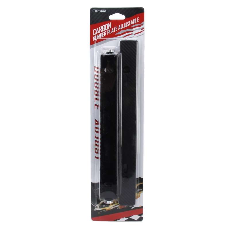 Car License Double Adjust Carbon Number Plate Adjustable Carbon Lead Plate Frame Holder Universal Li