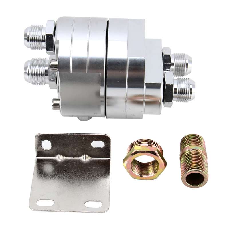 Car Universal Aluminum AN8 Split Cake Oil Handle Oil Filter Sandwich Adapter For Oil Cooler Plate Ki