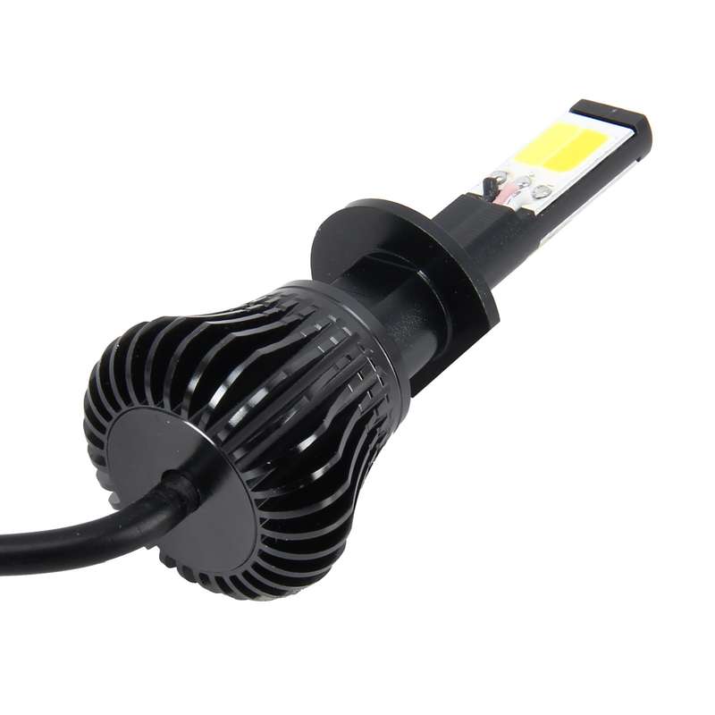 2 PCS H1 DC 12V 6W 6000K+3500K Car LED Fog Lights with Double-sided COB Lamps (White Light+Yellow Li