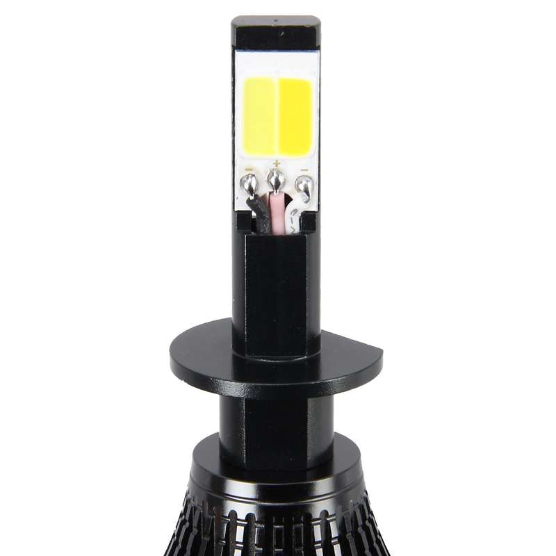 2 PCS H1 DC 12V 6W 6000K+3500K Car LED Fog Lights with Double-sided COB Lamps (White Light+Yellow Li
