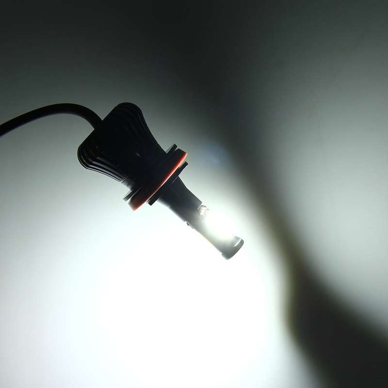 2 PCS H1 DC 12V 6W 6000K+3500K Car LED Fog Lights with Double-sided COB Lamps (White Light+Yellow Li