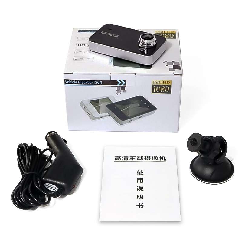 K6000 2.3 inch 90 Degrees Wide Angle Full HD 720P Video Car DVR, Support TF Card (32GB Max) / Motion