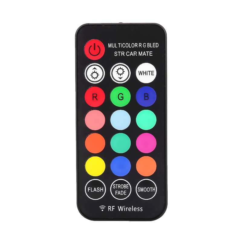2 PCS W5W 194 T10 Multi Colors 10 SMD 3535 LED Car Clearance Light Marker Light with Remote Control,