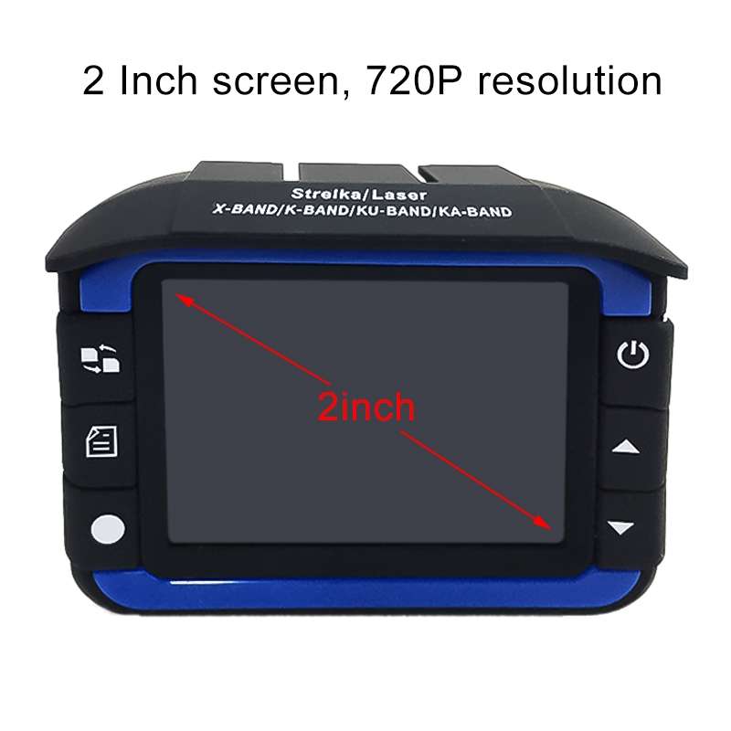 HD 720P 2.4 inch Video Camera Recorder DVR + Radar Detector, SQ Program, Support G-sensor / Night Vi
