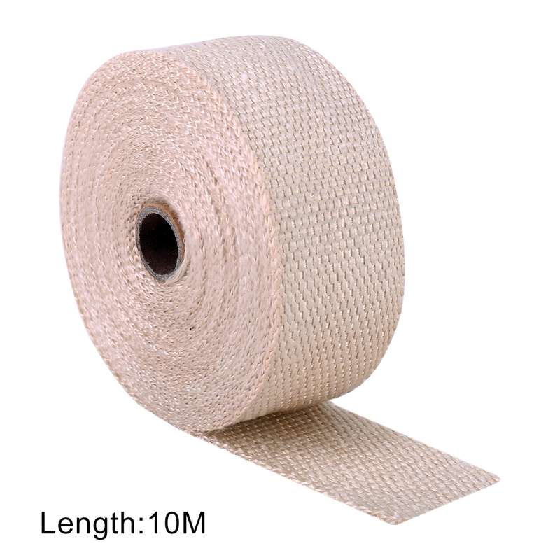 10m Cotton Material Exhaust Wrap Auto Motorcycle Exhaust Heat Shield Wrap Heat Resistant Wrap, Rando