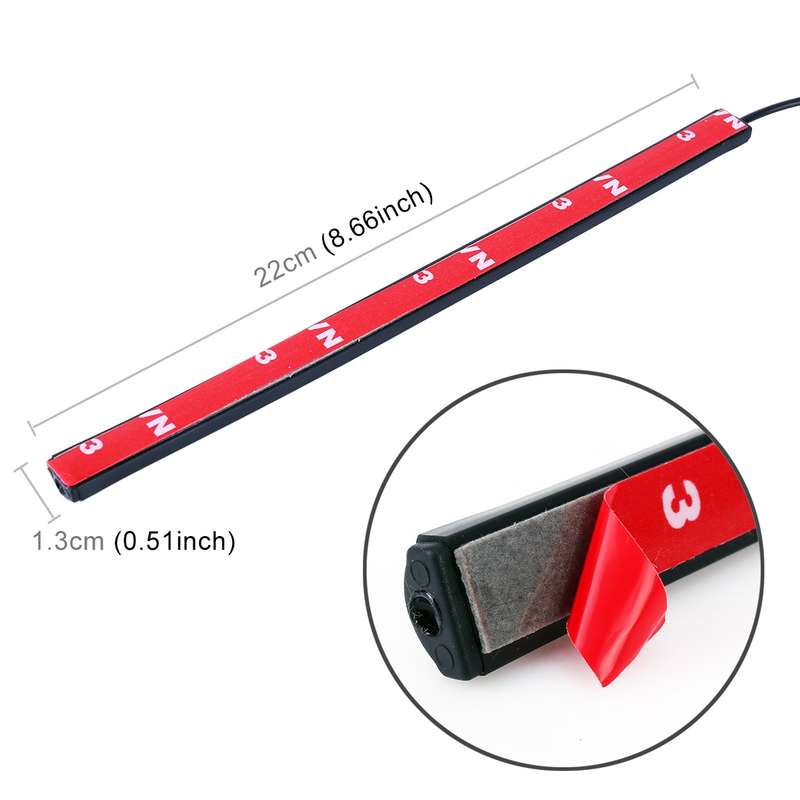 4 in 1 Universal Car Colorful Acoustic LED Atmosphere Lights Colorful Lighting Decorative Lamp, with