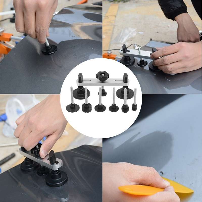 22 in 1 Auto Car Body Dent Repair Tools Pulling Bridge Dent Removal Lifter Puller, with 20W Glue Gun