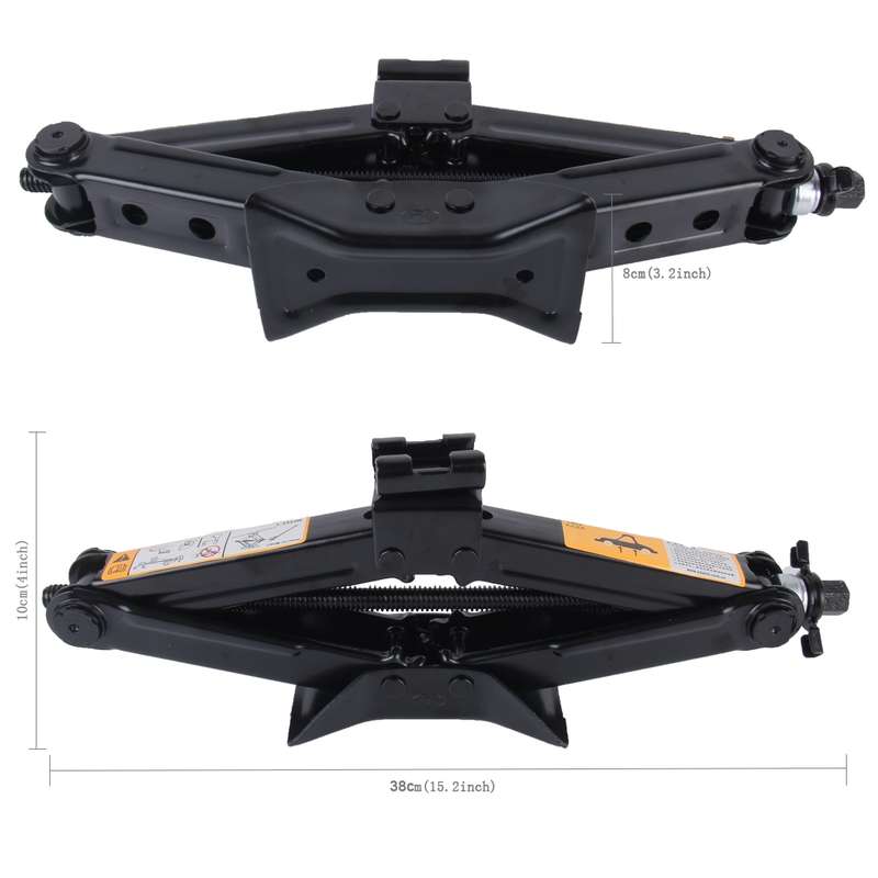Upright ST-103D Heavy Duty Stabilizer Scissor Jack with Handle Lift Levelers 2000 Pound (1 Ton) Capa