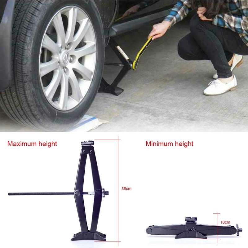 Upright ST-103D Heavy Duty Stabilizer Scissor Jack with Handle Lift Levelers 2000 Pound (1 Ton) Capa