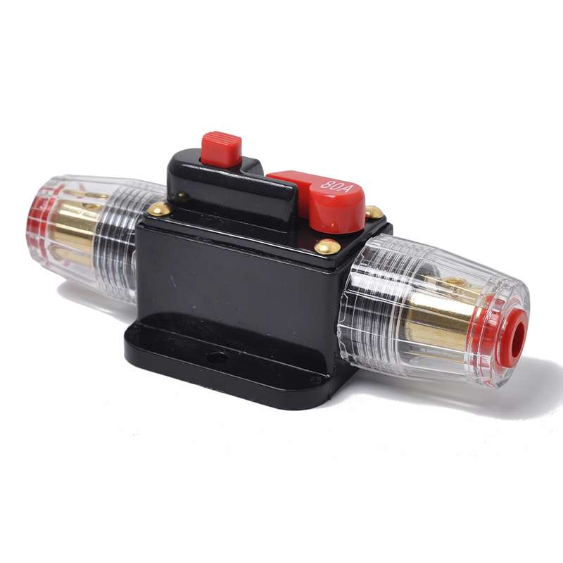 DC 12-24V Car Circuit Breaker Stereo Audio Fuse Holder Insurance 80A Fuse