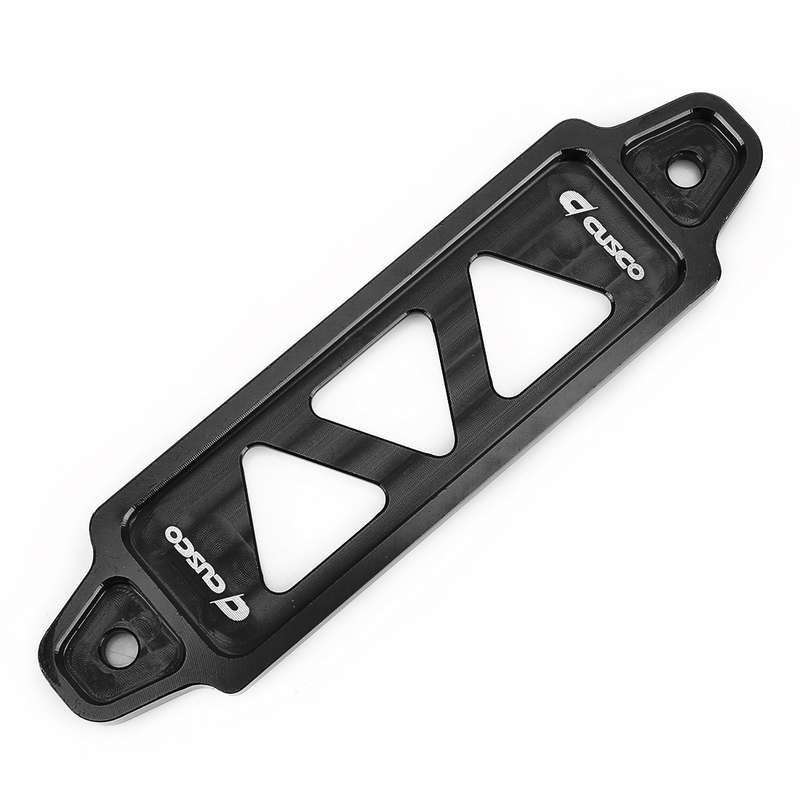Universal Car Short Stainless Steel Battery Tie Down Clamp Bracket, Size: 17.2 x 4.4 x 1cm(Black)