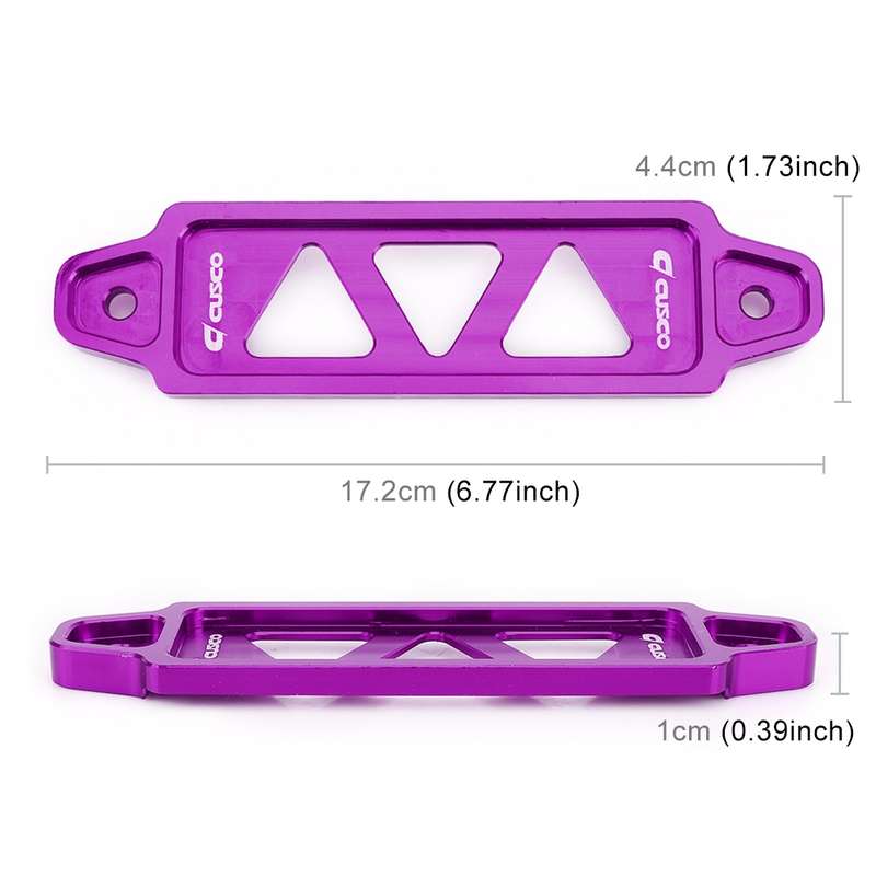 Universal Car Short Stainless Steel Battery Tie Down Clamp Bracket, Size: 17.2 x 4.4 x 1cm(Blue)