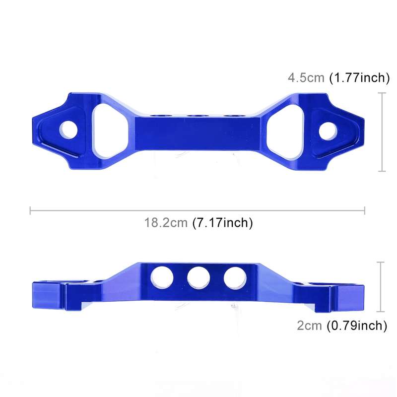 Universal Car Short Arch Stainless Steel Battery Tie Down Clamp Bracket, Size: 18.2 x 4.5 x 2cm (Blu