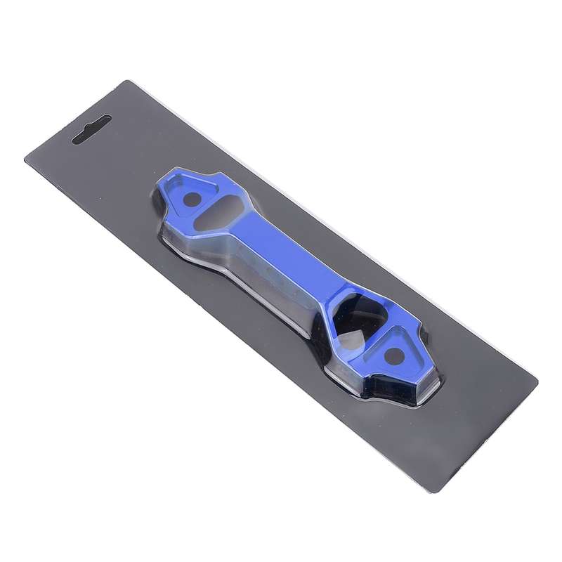 Universal Car Short Arch Stainless Steel Battery Tie Down Clamp Bracket, Size: 18.2 x 4.5 x 2cm (Blu