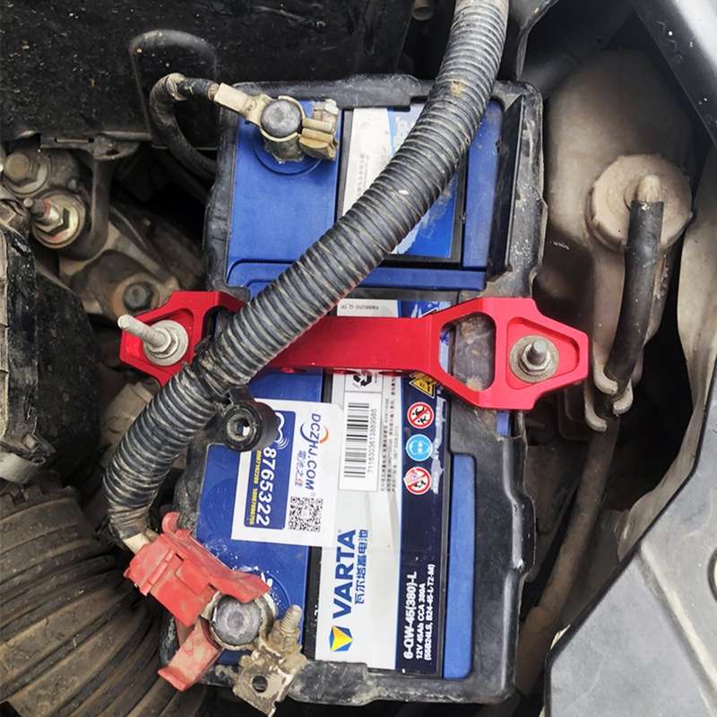 Universal Car Short Arch Stainless Steel Battery Tie Down Clamp Bracket, Size: 18.2 x 4.5 x 2cm (Blu