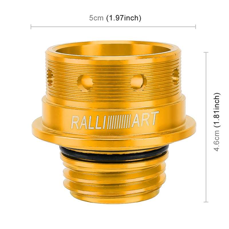 Car Modified Stainless Steel Oil Cap Engine Tank Cover for Mitsubishi, Size: 5.0 x 4.6cm(Black)