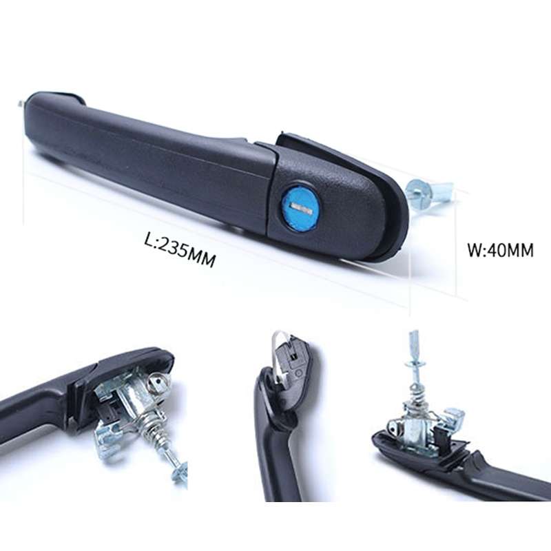 Car Front Door handle 6N0837207C, 66N0837207D + 2 Keys for Volkswagen Polo 1994-2001 / Sharan 1995-2