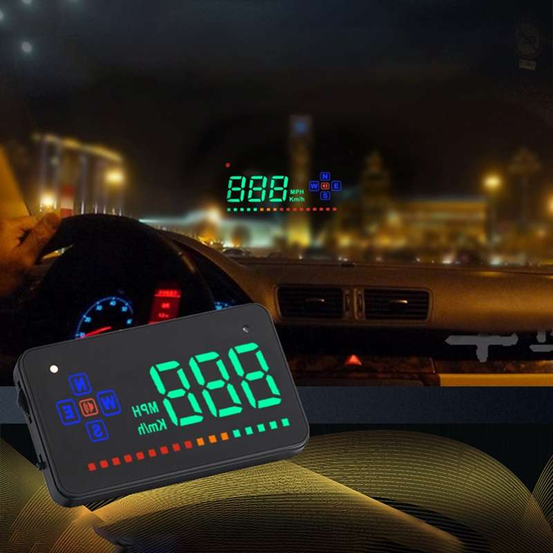 A2 HUD 3.5 inch HD GPS Car Head Up Display, Speed & Over Speed Alarm, Compass, Freely Switch Between