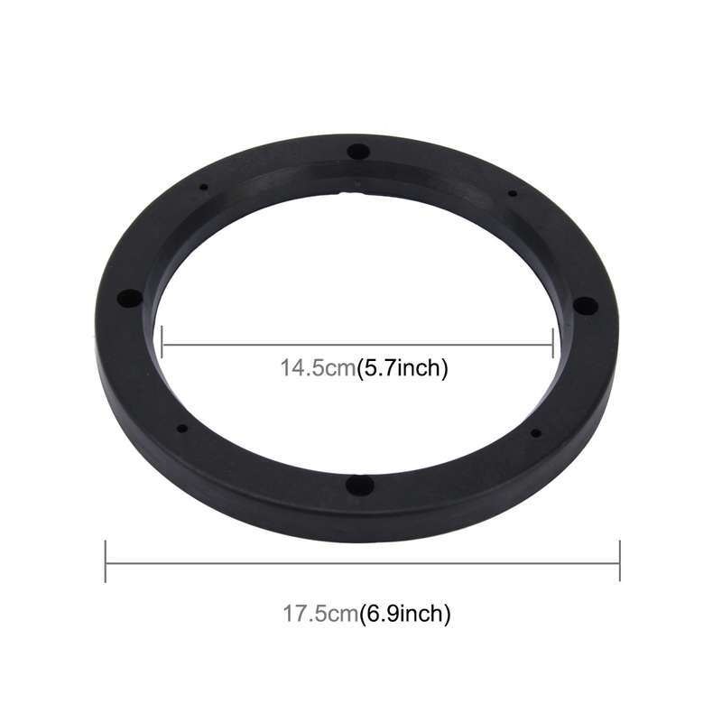 2 PCS 6.5 inch Car Auto ABS Loudspeaker Base Protection Hollow Cover Holder Mat, Inner Diameter: 14.