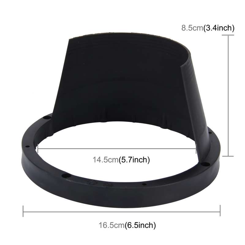 2 PCS 6.5 inch Car Auto Loudspeaker Plastic Waterproof Cover with Protective Cushion Pad, Inner Diam