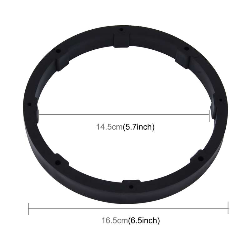 2 PCS 6.5 inch Car Auto ABS Loudspeaker Base Protection Solid Cover Holder Mat, Inner Diameter: 14.