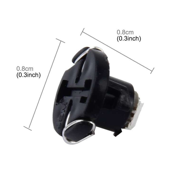 10 PCS 0.5W T4.2 Wedge Instrument Panel LED Light Dashboard Gauge Cluster Indicator Lamp Bulb(White
