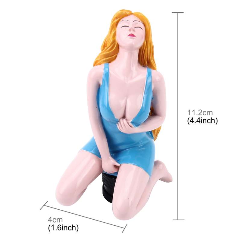 Universal Sexy Beauty Shape ABS Manual or Automatic Gear Shift Knob with Three Rubber Covers Fit for