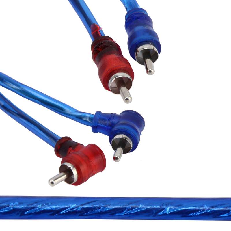4.5m Car Auto PU Wrapped Audio Stereo Cable OFC 2RCA to 2RCA Jack Audio Cable Male to Male RCA Aux C