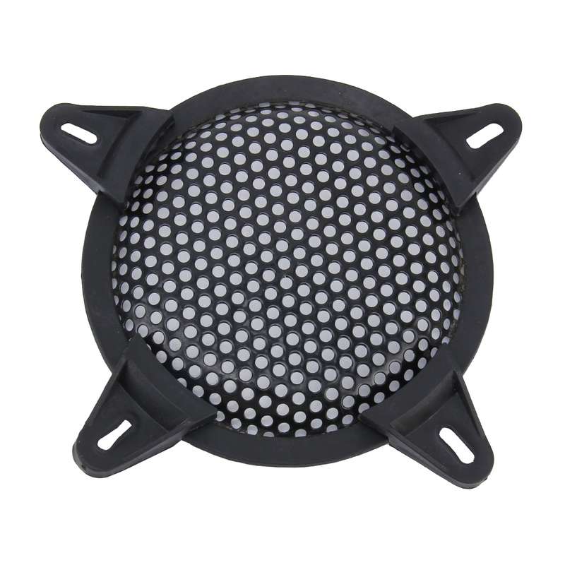 5 inch Car Auto Metal Mesh Black Round Hole Subwoofer Loudspeaker Protective Cover Mask Kit with Fix