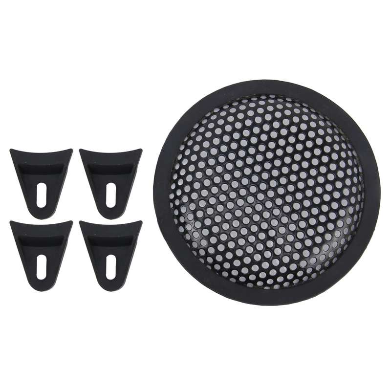 5 inch Car Auto Metal Mesh Black Round Hole Subwoofer Loudspeaker Protective Cover Mask Kit with Fix