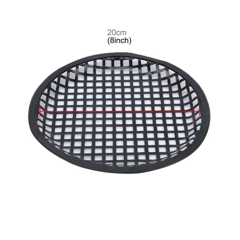 8 inch Car Auto Metal Mesh Black Square Hole Subwoofer Loudspeaker Protective Cover Mask Kit with Fi