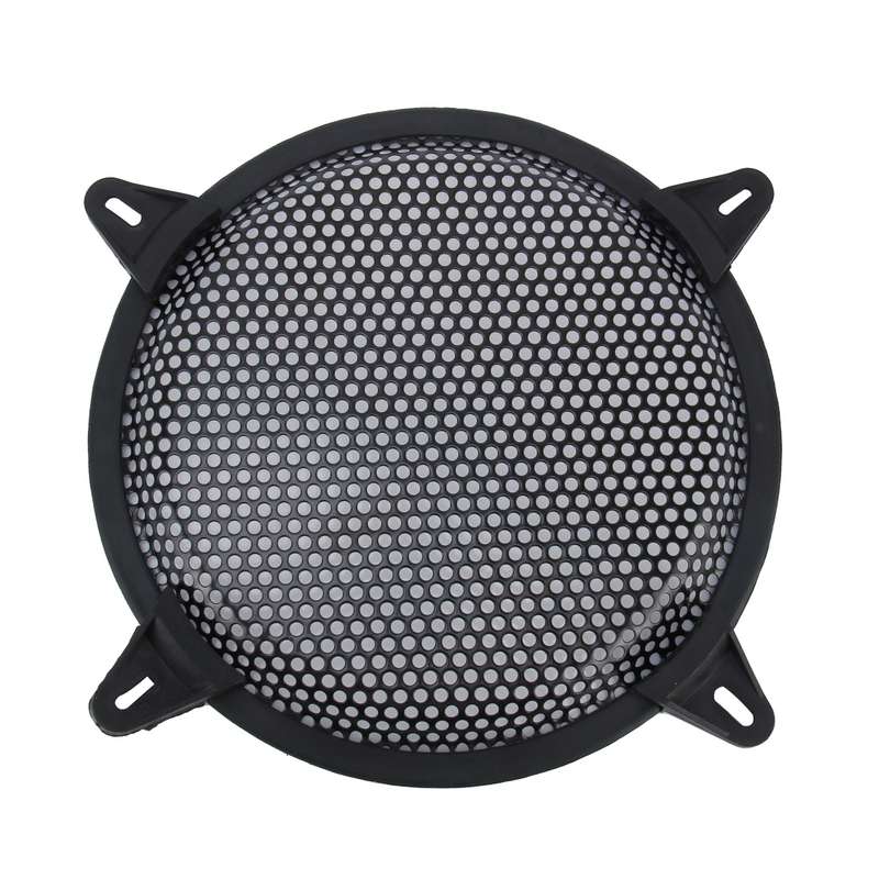 8 inch Car Auto Metal Mesh Black Round Hole Subwoofer Loudspeaker Protective Cover Mask Kit with Fix