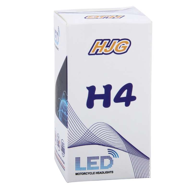 H4 9W 900 LM 6000K Static + Strobe Light Motorcycle Headlight Lamp with 3 COB White Light Lamps and