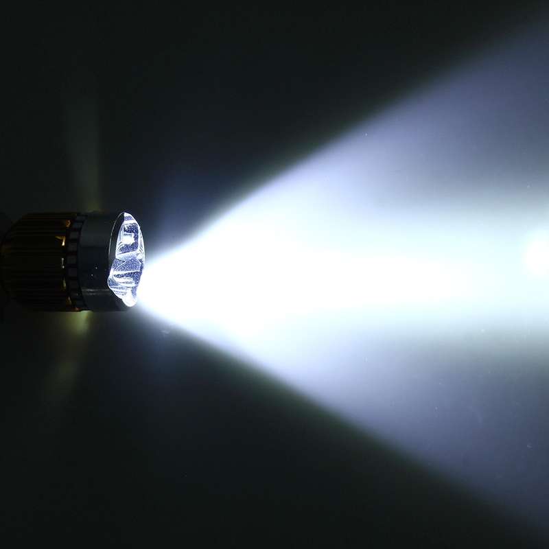 H4 9W 900 LM 6000K Static + Strobe Light Motorcycle Headlight Lamp with 3 COB White Light Lamps and