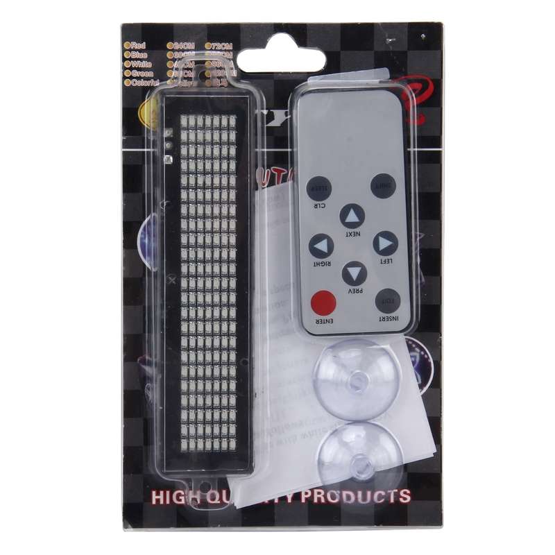 DC 12V Car LED Programmable Showcase Message Sign Scrolling Display Lighting Board with Remote Contr