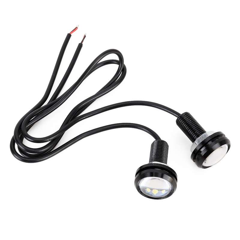 2 PCS 2W Car Auto Eagle Eyes Fog Light Turn Light with 12 SMD-4014 LED Lamps, DC 12V Cable Length: 5