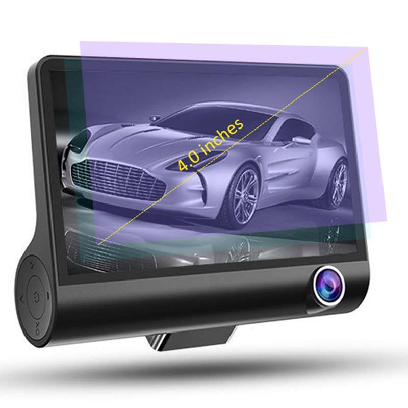 4.0 inch IPS Screen 5.0 Mega Pixels 170 Degrees Wide Angle Full HD 1080P 3 Channels Video Car DVR, S