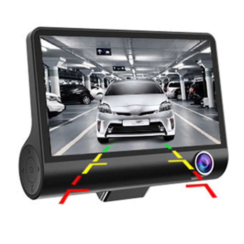 4.0 inch IPS Screen 5.0 Mega Pixels 170 Degrees Wide Angle Full HD 1080P 3 Channels Video Car DVR, S