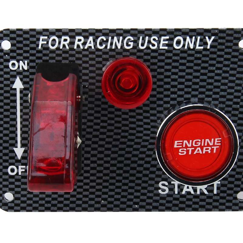 Auto Racing Switch Cover Toggle Switch 12V 20A Panels Red Racing Ignition Switch Panel Engine Start
